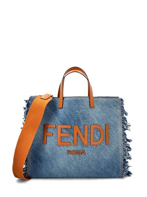 what is a fendi tote|fendi denim tote.